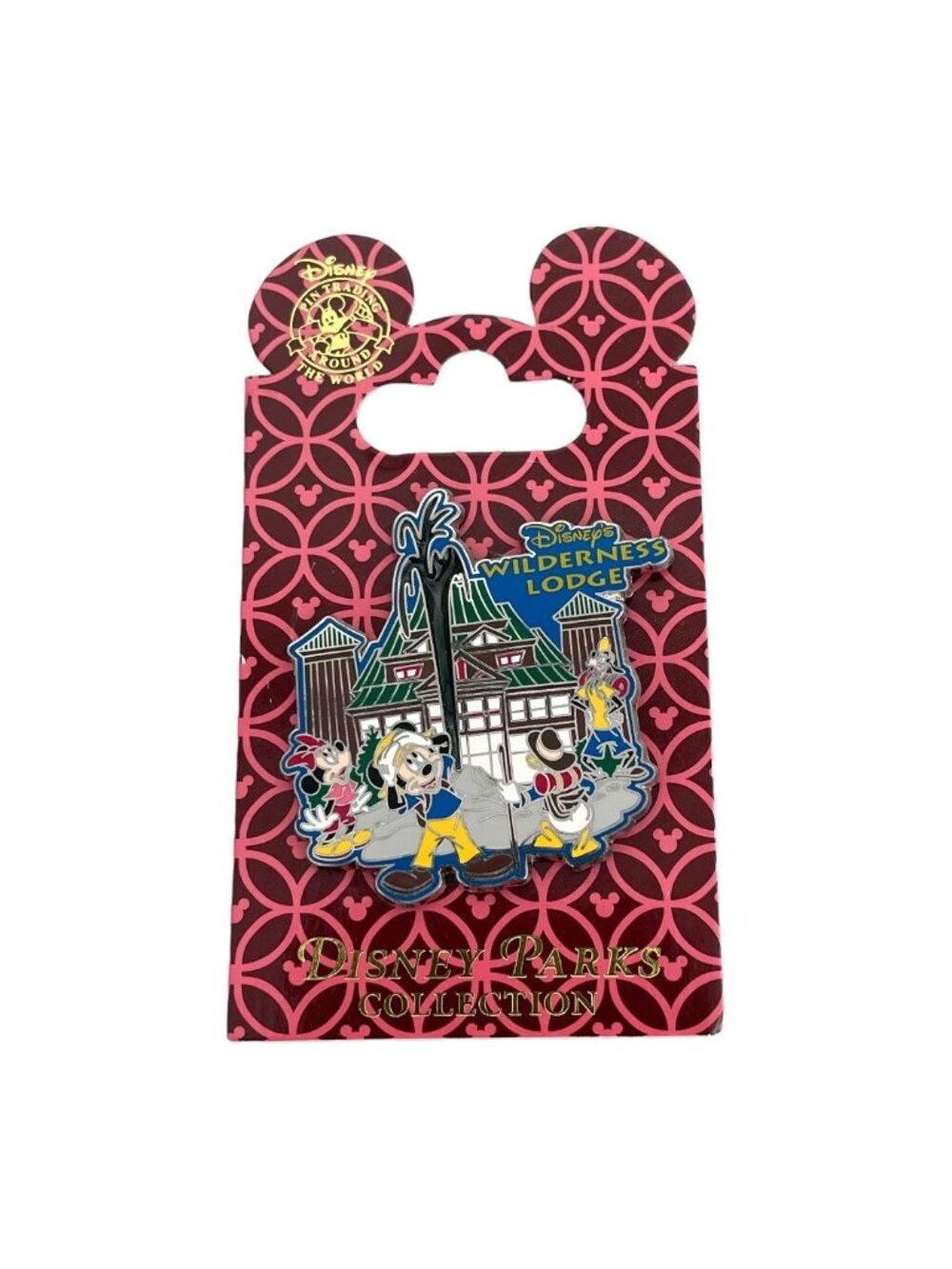 Walt Disney World Wilderness Lodge Mickey Mouse Minnie Donald Duck Goofy Pin